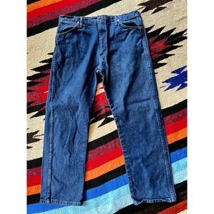 Wrangler Cowboy Cut Dark Wash Jeans mens 38x30 actual 36x27